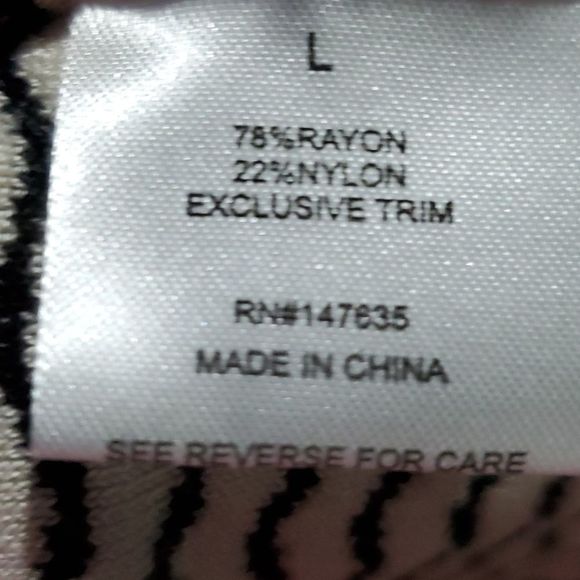 Romeo & Juliet Couture Ladies' Skirt Pencil, Black and White, Size Large NWT-NEW - Picture 8 of 11